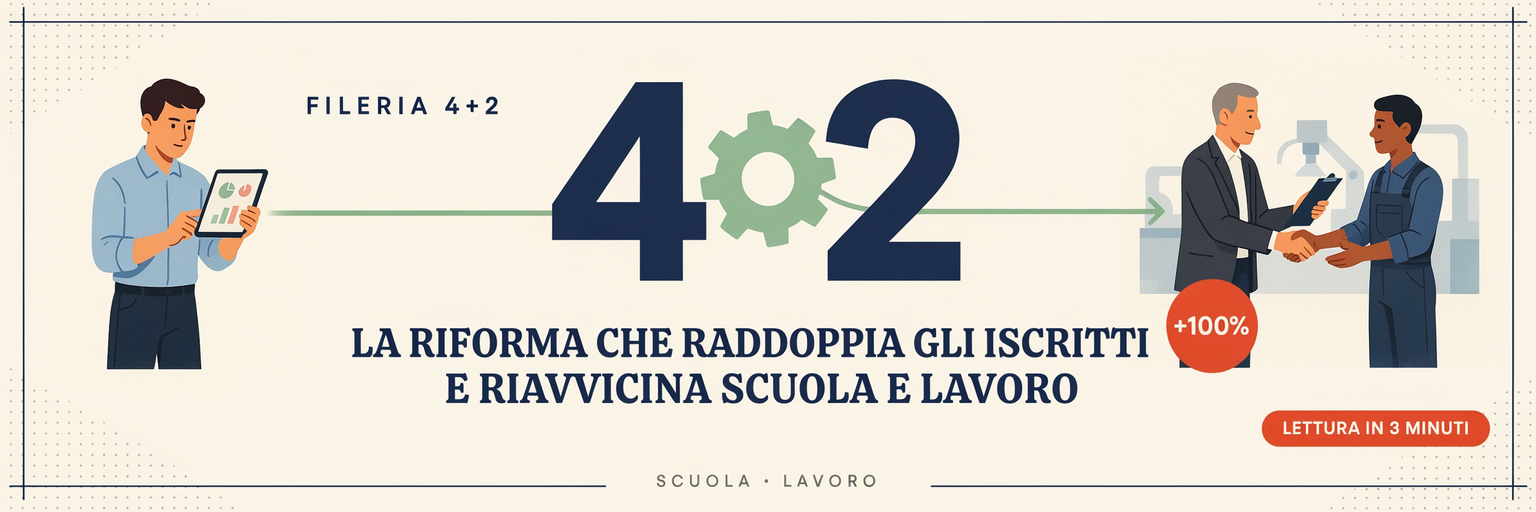 Filiera 4+2: la riforma che raddoppia gli iscritti e riavvicina scuola e lavoro